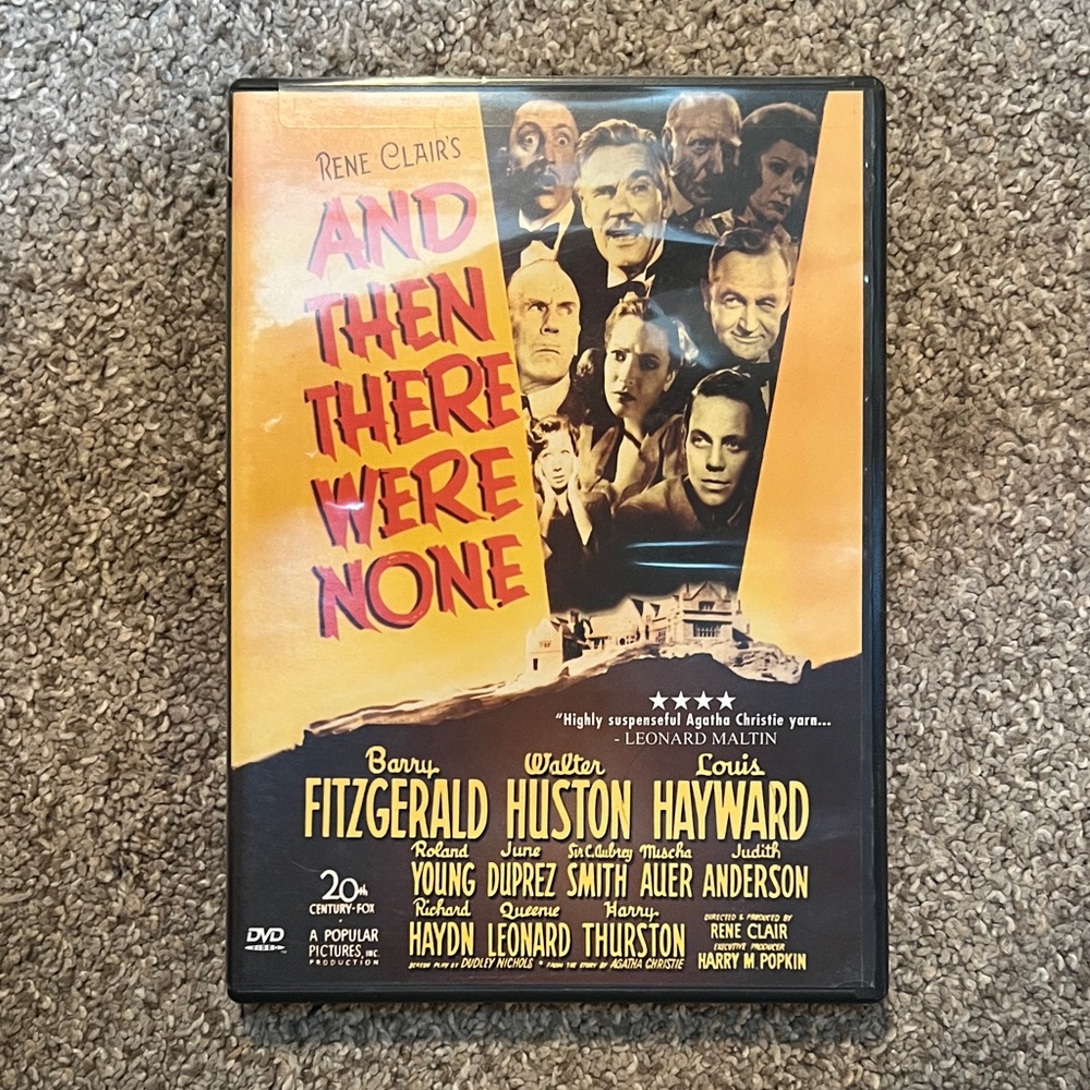 And Then There Were None DVD / 1945 B&W Classic Movie